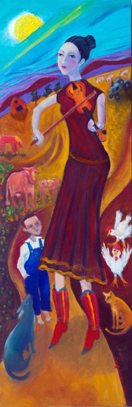 Country Girl Fiddler by artist Craig Irvin